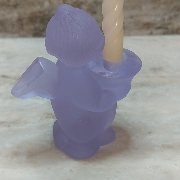 Frosted crystal candle holder - Picture 3 of 5